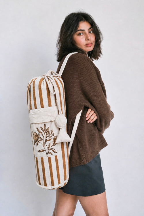 Anaar Yoga Mat Bag - worn