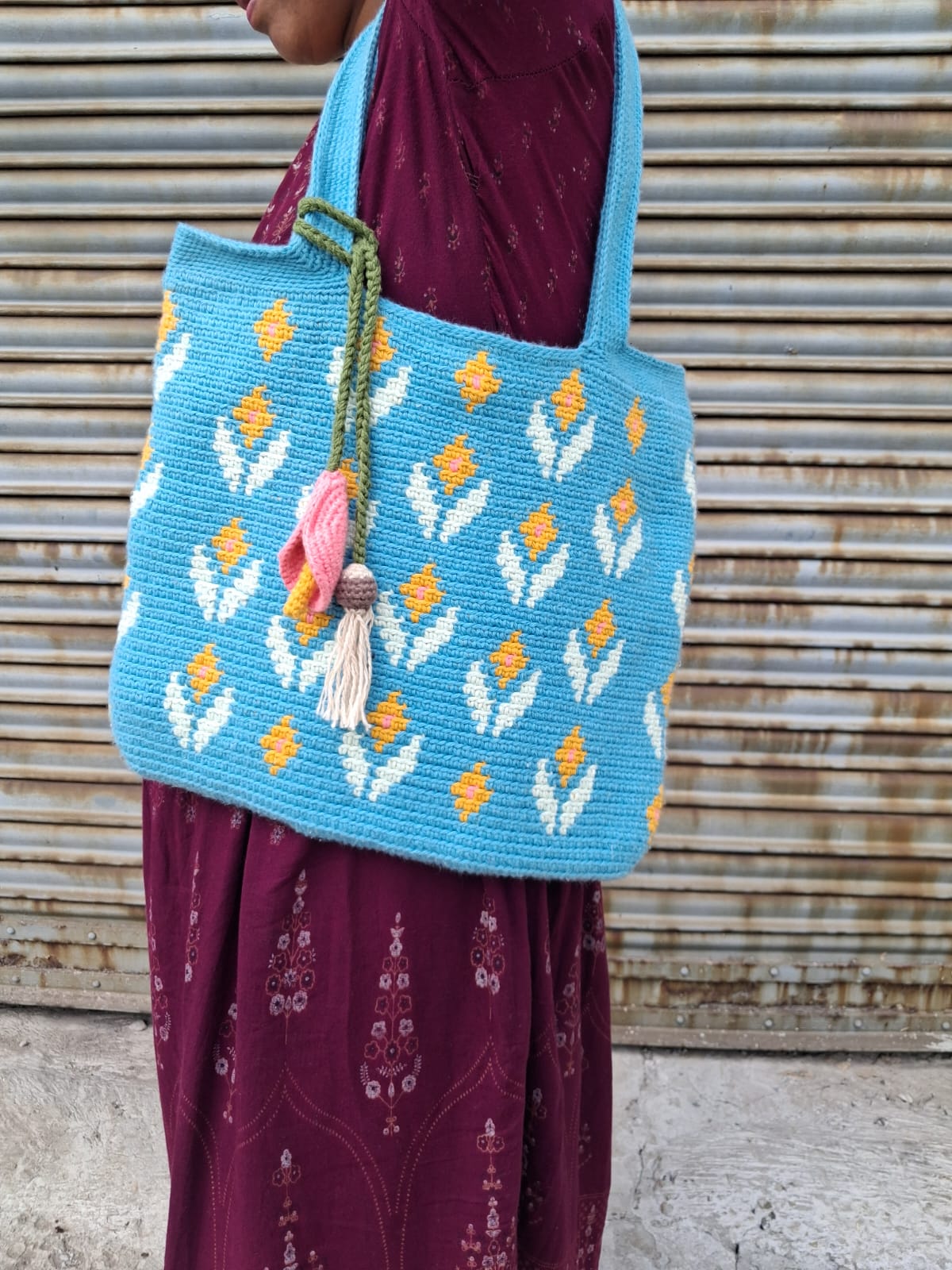 Phool Tote - lifestyle shot 2