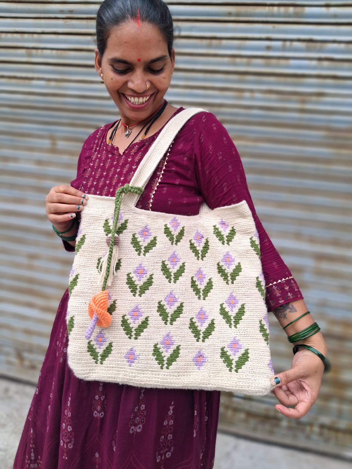 Phool Tote - lifestyle shot
