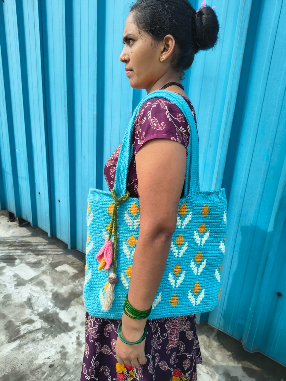 Phool Tote - Sky Bloom